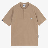 CAMISETA WAFFLE KNIT BOTONES BEIGE