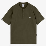 CAMISETA WAFFLE KNIT BOTONES VERDE