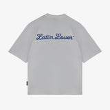 CAMISETA LL VIDA SOCIAL - GRIS OVERSIZED