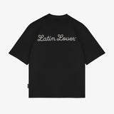 CAMISETA LL VIDA SOCIAL - NEGRO OVERSIZED