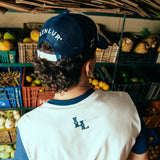 GORRA TRUCKER LL AZUL Y BLANCO