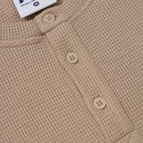 CAMISETA WAFFLE KNIT BOTONES BEIGE