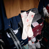 MEDIAS THE ICON CREMA ROJO