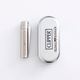 SET LLAVERO PORTA CLIPPER CUERO + CLIPPER METAL