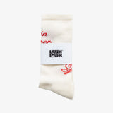 MEDIAS THE ICON CREMA ROJO