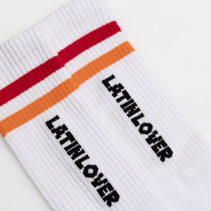 Latin Lover Red & Orange Stripes Socks