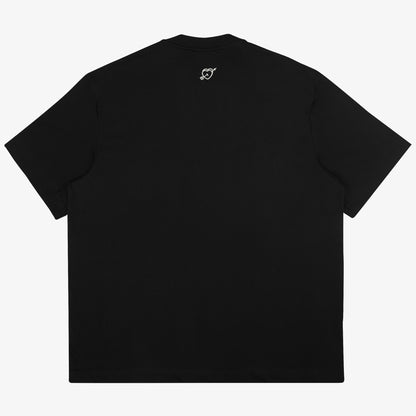 Camiseta Básica Bordada Negro