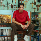 CAMISETA LL VIDA SOCIAL - ROJO OVERSIZED